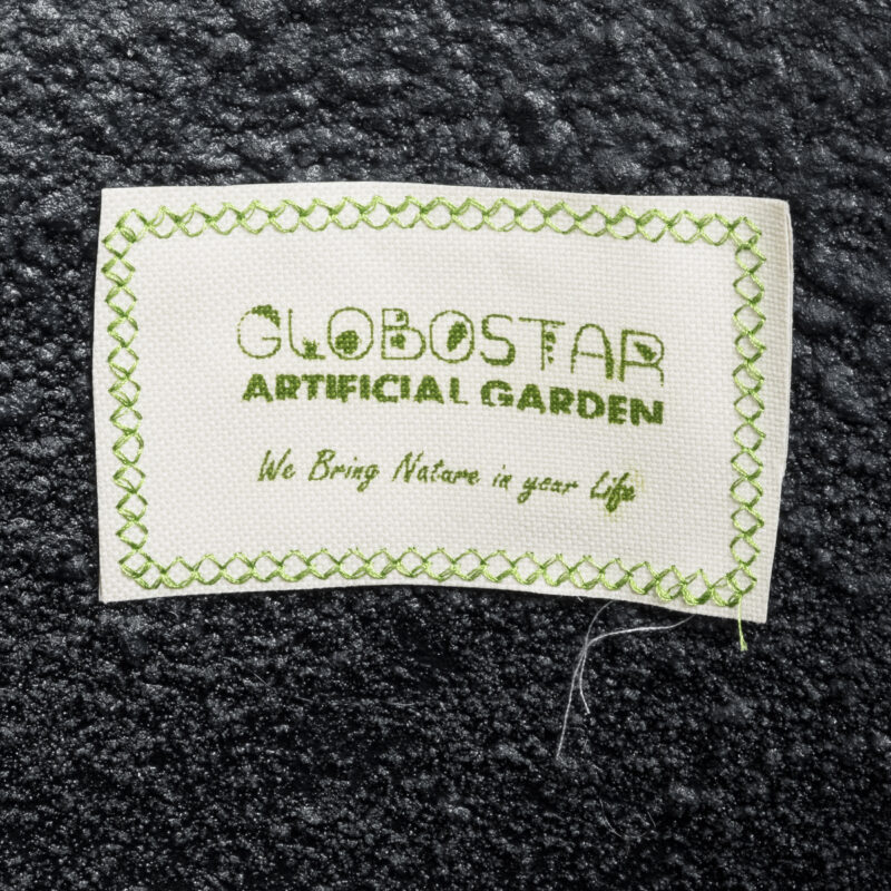 GloboStar® Artificial Garden OLYMPIA 20719 Επιδαπέδιο Πολυεστερικό Τσιμεντένιο Κασπώ Γλάστρα – Flower Pot Μαύρο Φ55 x Υ60cm