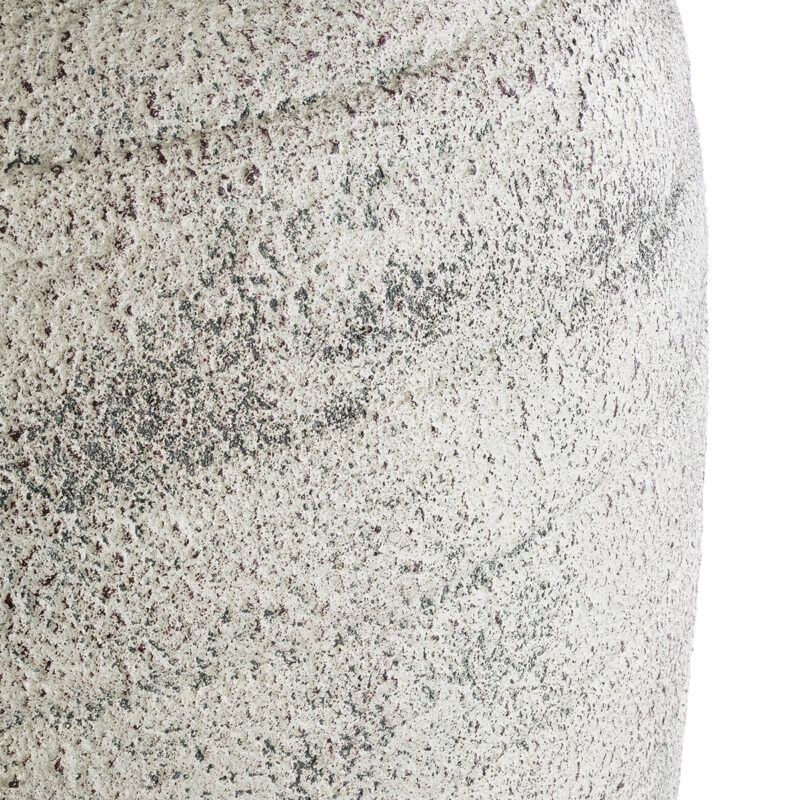 GloboStar® Artificial Garden IRISH 20720 Επιδαπέδιο Πολυεστερικό Τσιμεντένιο Κασπώ Γλάστρα – Flower Pot Μπεζ με Γκρι Φ55 x Υ120cm