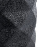 GloboStar® Artificial Garden GENOVA 20725 Επιδαπέδιο Πολυεστερικό Τσιμεντένιο Κασπώ Γλάστρα – Flower Pot Μαύρο Φ40 x Υ90cm