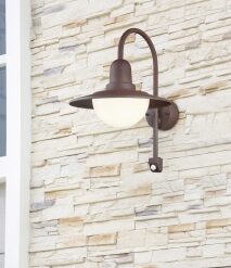 Φωτιστικό Τοίχου Trio Lighting   E27 Σκουριά Αλουμίνιο   IP44 207269124