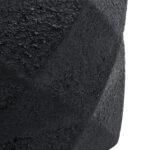 GloboStar® Artificial Garden GENOVA 20726 Επιδαπέδιο Πολυεστερικό Τσιμεντένιο Κασπώ Γλάστρα – Flower Pot Μαύρο Φ40 x Υ30cm