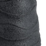 GloboStar® Artificial Garden BOLOGNA 20727 Επιδαπέδιο Πολυεστερικό Τσιμεντένιο Κασπώ Γλάστρα – Flower Pot Μαύρο Φ45 x Υ90cm