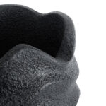 GloboStar® Artificial Garden MONREALE 20728 Επιδαπέδιο Πολυεστερικό Τσιμεντένιο Κασπώ Γλάστρα – Flower Pot Μαύρο Φ50 x Υ110cm