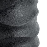 GloboStar® Artificial Garden MONREALE 20728 Επιδαπέδιο Πολυεστερικό Τσιμεντένιο Κασπώ Γλάστρα – Flower Pot Μαύρο Φ50 x Υ110cm