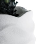 GloboStar® Artificial Garden PORTOFINO 20729 Επιδαπέδιο Πολυεστερικό Τσιμεντένιο Κασπώ Γλάστρα – Flower Pot Λευκό Φ50 x Υ110cm