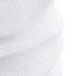 GloboStar® Artificial Garden PORTOFINO 20730 Επιδαπέδιο Πολυεστερικό Τσιμεντένιο Κασπώ Γλάστρα – Flower Pot Λευκό Φ50 x Υ80cm