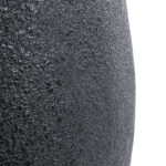 GloboStar® Artificial Garden MESTRE 20732 Επιδαπέδιο Πολυεστερικό Τσιμεντένιο Κασπώ Γλάστρα – Flower Pot Μαύρο Φ40 x Υ60cm