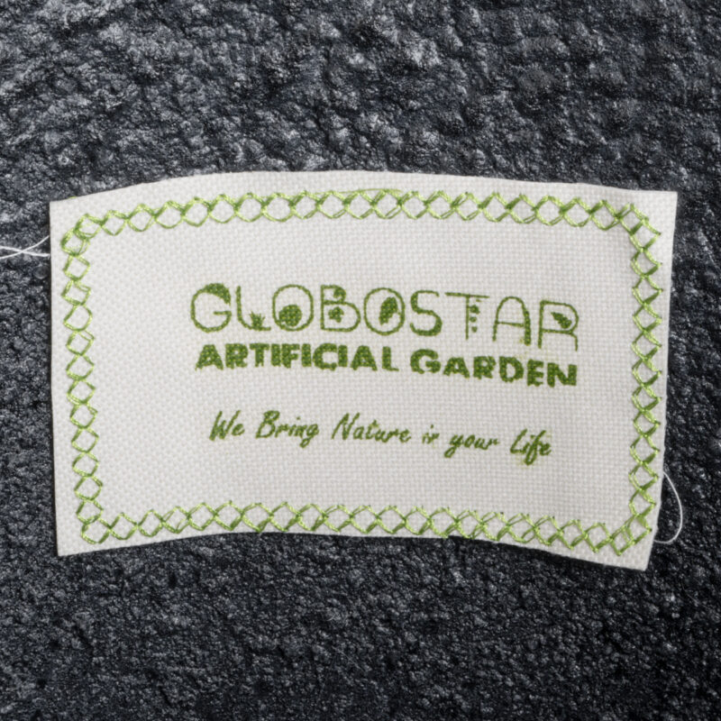 GloboStar® Artificial Garden MESTRE 20732 Επιδαπέδιο Πολυεστερικό Τσιμεντένιο Κασπώ Γλάστρα – Flower Pot Μαύρο Φ40 x Υ60cm
