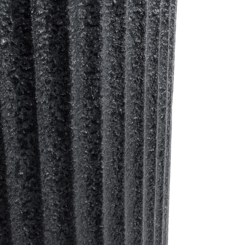 GloboStar® Artificial Garden MATERA 20734 Επιδαπέδιο Πολυεστερικό Τσιμεντένιο Κασπώ Γλάστρα – Flower Pot Μαύρο Φ42 x Υ90cm