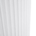 GloboStar® Artificial Garden MARSALA 20735 Επιδαπέδιο Πολυεστερικό Τσιμεντένιο Κασπώ Γλάστρα – Flower Pot Λευκό Φ41 x Υ120cm