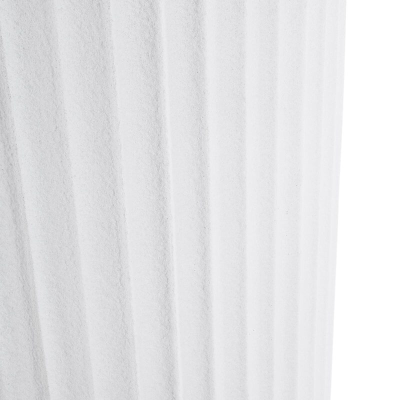 GloboStar® Artificial Garden MARSALA 20735 Επιδαπέδιο Πολυεστερικό Τσιμεντένιο Κασπώ Γλάστρα – Flower Pot Λευκό Φ41 x Υ120cm