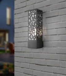 Φωτιστικό Τοίχου Trio Lighting   E27 Ανθρακί Ατσάλι   IP44 207360142