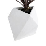 GloboStar® Artificial Garden ALBEROBELLO 20737 Επιδαπέδιο Πολυεστερικό Τσιμεντένιο Κασπώ Γλάστρα – Flower Pot Λευκό Μ50 x Π30 x Υ50cm