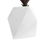 GloboStar® Artificial Garden ALBEROBELLO 20737 Επιδαπέδιο Πολυεστερικό Τσιμεντένιο Κασπώ Γλάστρα – Flower Pot Λευκό Μ50 x Π30 x Υ50cm