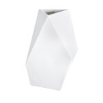 GloboStar® Artificial Garden ALBEROBELLO 20738 Επιδαπέδιο Πολυεστερικό Τσιμεντένιο Κασπώ Γλάστρα – Flower Pot Λευκό Μ58 x Π30 x Υ90cm