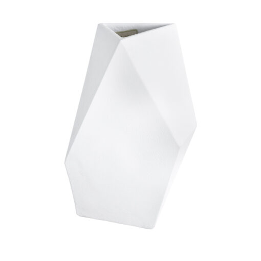 GloboStar® Artificial Garden ALBEROBELLO 20738 Επιδαπέδιο Πολυεστερικό Τσιμεντένιο Κασπώ Γλάστρα – Flower Pot Λευκό Μ58 x Π30 x Υ90cm