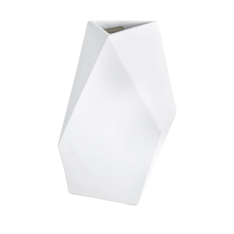 GloboStar® Artificial Garden ALBEROBELLO 20738 Επιδαπέδιο Πολυεστερικό Τσιμεντένιο Κασπώ Γλάστρα – Flower Pot Λευκό Μ58 x Π30 x Υ90cm