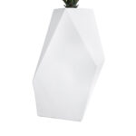 GloboStar® Artificial Garden ALBEROBELLO 20738 Επιδαπέδιο Πολυεστερικό Τσιμεντένιο Κασπώ Γλάστρα – Flower Pot Λευκό Μ58 x Π30 x Υ90cm