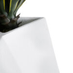 GloboStar® Artificial Garden ALBEROBELLO 20738 Επιδαπέδιο Πολυεστερικό Τσιμεντένιο Κασπώ Γλάστρα – Flower Pot Λευκό Μ58 x Π30 x Υ90cm