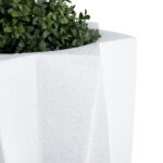 GloboStar® Artificial Garden PADOVA 20740 Επιδαπέδιο Πολυεστερικό Τσιμεντένιο Κασπώ Γλάστρα – Flower Pot Λευκό Φ46 x Υ67cm