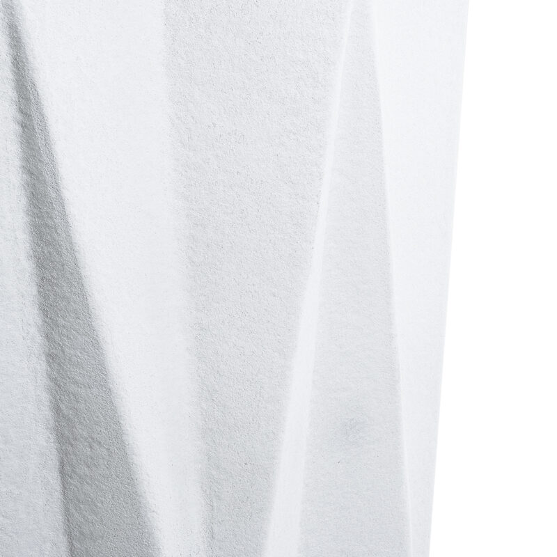 GloboStar® Artificial Garden PADOVA 20740 Επιδαπέδιο Πολυεστερικό Τσιμεντένιο Κασπώ Γλάστρα – Flower Pot Λευκό Φ46 x Υ67cm