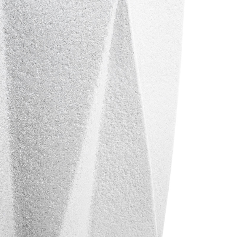 GloboStar® Artificial Garden PADOVA 20741 Επιδαπέδιο Πολυεστερικό Τσιμεντένιο Κασπώ Γλάστρα – Flower Pot Λευκό Φ51 x Υ46cm