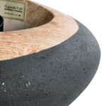 GloboStar® Artificial Garden RAVELLO 20746 Επιδαπέδιο Πολυεστερικό Τσιμεντένιο Κασπώ Γλάστρα – Flower Pot Μαύρο με Καφέ Μ82 x Π62 x Υ45cm