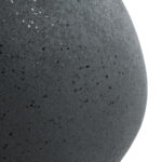 GloboStar® Artificial Garden RAVELLO 20747 Επιδαπέδιο Πολυεστερικό Τσιμεντένιο Κασπώ Γλάστρα – Flower Pot Μαύρο με Καφέ Μ60 x Π50 x Υ75cm