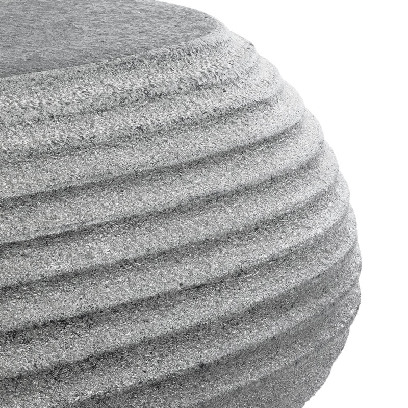 GloboStar® Artificial Garden FLORENCE 20750 Επιδαπέδιο Πολυεστερικό Τσιμεντένιο Κασπώ Γλάστρα – Flower Pot Γκρι Μ108 x Π72 x Υ40cm