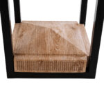 GloboStar® Artificial Garden CASSIANO 20752 Επιδαπέδιο Μεταλλικό Τσιμεντένιο Κασπώ Γλάστρα – Flower Pot Καφέ με Μαύρο Μ36 x Π36 x Υ120cm