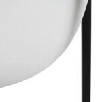 GloboStar® Artificial Garden FIORI 20754 Επιδαπέδιο Μεταλλικό Τσιμεντένιο Κασπώ Γλάστρα – Flower Pot Λευκό με Μαύρο Μ60 x Π40 x Υ60cm