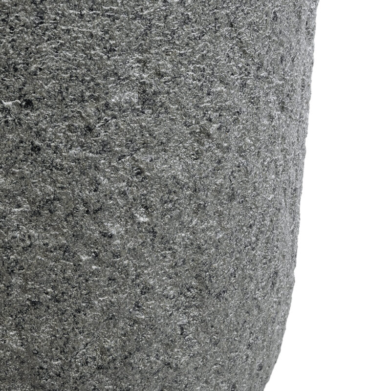 GloboStar® Artificial Garden ERICE 20757 Επιδαπέδιο Πολυεστερικό Τσιμεντένιο Κασπώ Γλάστρα – Flower Pot Γκρι Φ25 x Υ23cm