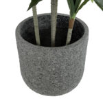 GloboStar® Artificial Garden ERICE 20758 Επιδαπέδιο Πολυεστερικό Τσιμεντένιο Κασπώ Γλάστρα – Flower Pot Γκρι Φ31 x Υ28cm