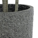 GloboStar® Artificial Garden ERICE 20758 Επιδαπέδιο Πολυεστερικό Τσιμεντένιο Κασπώ Γλάστρα – Flower Pot Γκρι Φ31 x Υ28cm