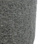 GloboStar® Artificial Garden ERICE 20758 Επιδαπέδιο Πολυεστερικό Τσιμεντένιο Κασπώ Γλάστρα – Flower Pot Γκρι Φ31 x Υ28cm