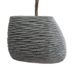 GloboStar® Artificial Garden RONDA 20759 Επιδαπέδιο Πολυεστερικό Τσιμεντένιο Κασπώ Γλάστρα – Flower Pot Γκρι Μ63 x Π41 x Υ47cm