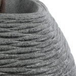 GloboStar® Artificial Garden RONDA 20759 Επιδαπέδιο Πολυεστερικό Τσιμεντένιο Κασπώ Γλάστρα – Flower Pot Γκρι Μ63 x Π41 x Υ47cm