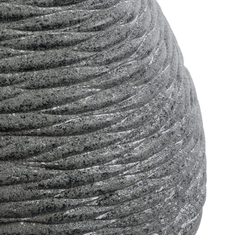GloboStar® Artificial Garden RONDA 20759 Επιδαπέδιο Πολυεστερικό Τσιμεντένιο Κασπώ Γλάστρα – Flower Pot Γκρι Μ63 x Π41 x Υ47cm