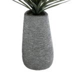 GloboStar® Artificial Garden RONDA 20760 Επιδαπέδιο Πολυεστερικό Τσιμεντένιο Κασπώ Γλάστρα – Flower Pot Γκρι Μ54 x Π48 x Υ104cm