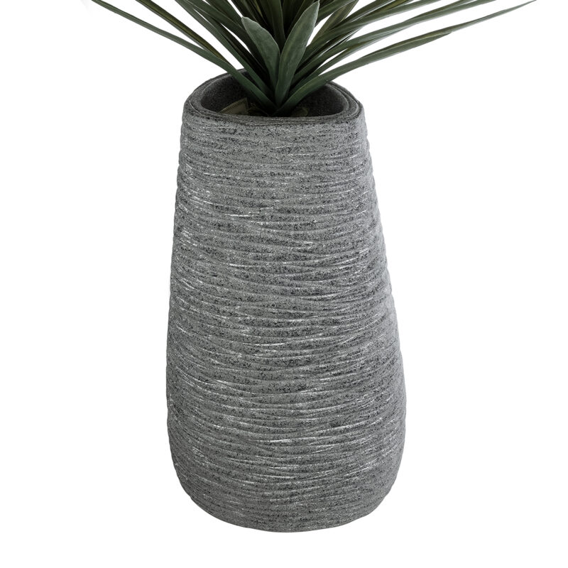 GloboStar® Artificial Garden RONDA 20760 Επιδαπέδιο Πολυεστερικό Τσιμεντένιο Κασπώ Γλάστρα – Flower Pot Γκρι Μ54 x Π48 x Υ104cm