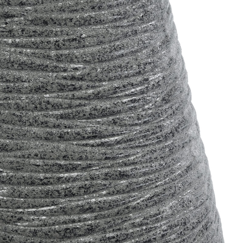 GloboStar® Artificial Garden RONDA 20760 Επιδαπέδιο Πολυεστερικό Τσιμεντένιο Κασπώ Γλάστρα – Flower Pot Γκρι Μ54 x Π48 x Υ104cm