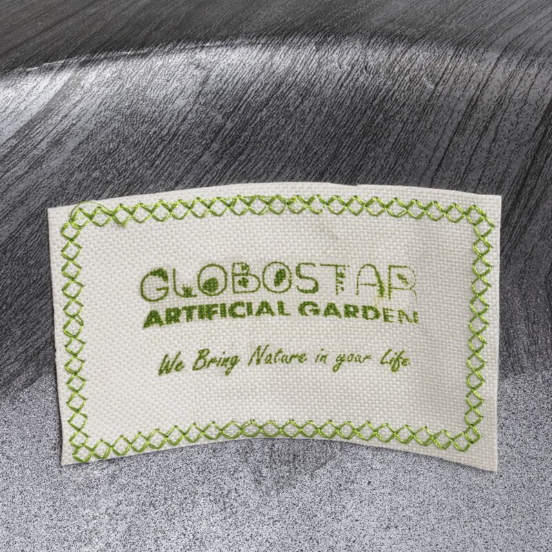 GloboStar® Artificial Garden PISA 20761 Επιδαπέδιο Πολυεστερικό Τσιμεντένιο Κασπώ Γλάστρα – Flower Pot Γκρι Ανθρακί Φ36 x Υ60cm