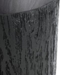 GloboStar® Artificial Garden PISA 20762 Επιδαπέδιο Πολυεστερικό Τσιμεντένιο Κασπώ Γλάστρα – Flower Pot Γκρι Ανθρακί Φ36 x Υ120cm