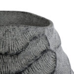 GloboStar® Artificial Garden GALICIA 20763 Επιδαπέδιο Πολυεστερικό Τσιμεντένιο Κασπώ Γλάστρα – Flower Pot Γκρι Φ52 x Υ80cm