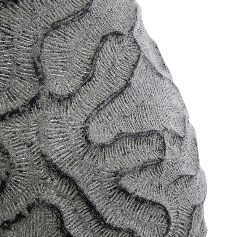 GloboStar® Artificial Garden GALICIA 20763 Επιδαπέδιο Πολυεστερικό Τσιμεντένιο Κασπώ Γλάστρα – Flower Pot Γκρι Φ52 x Υ80cm