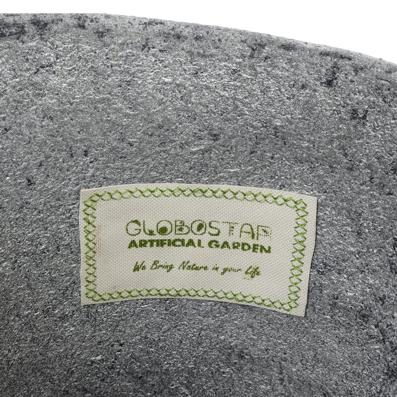 GloboStar® Artificial Garden GALICIA 20763 Επιδαπέδιο Πολυεστερικό Τσιμεντένιο Κασπώ Γλάστρα – Flower Pot Γκρι Φ52 x Υ80cm