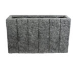 GloboStar® Artificial Garden PELLEGRINO 20765 Επιδαπέδιο Πολυεστερικό Τσιμεντένιο Κασπώ Γλάστρα – Flower Pot Γκρι Μ100 x Π31 x Υ60cm