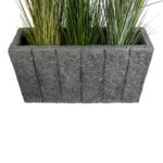 GloboStar® Artificial Garden PELLEGRINO 20765 Επιδαπέδιο Πολυεστερικό Τσιμεντένιο Κασπώ Γλάστρα – Flower Pot Γκρι Μ100 x Π31 x Υ60cm