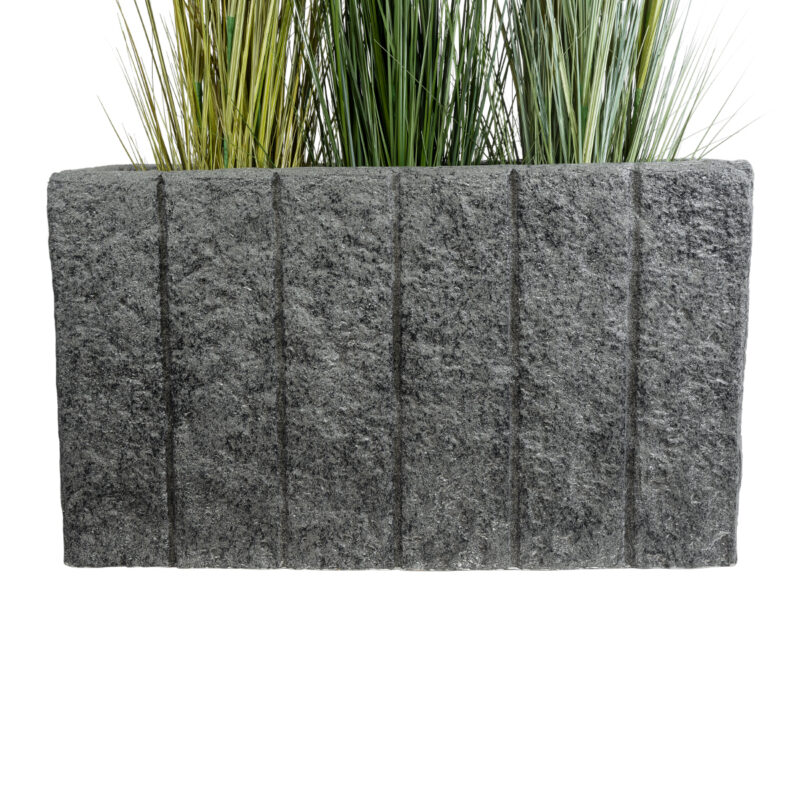 GloboStar® Artificial Garden PELLEGRINO 20765 Επιδαπέδιο Πολυεστερικό Τσιμεντένιο Κασπώ Γλάστρα – Flower Pot Γκρι Μ100 x Π31 x Υ60cm