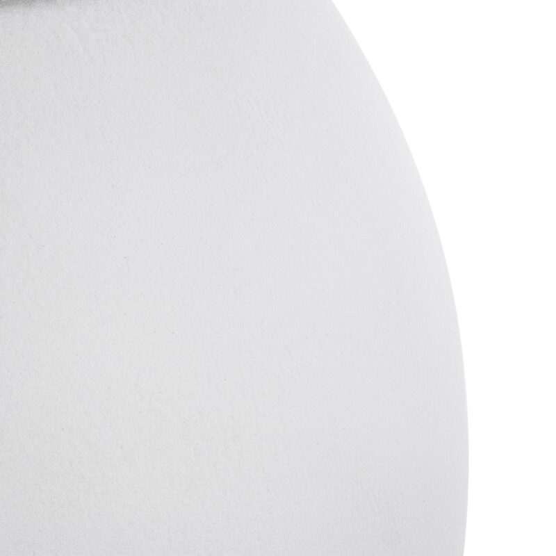 GloboStar® Artificial Garden MURANO 20766 Επιδαπέδιο Πολυεστερικό Τσιμεντένιο Κασπώ Γλάστρα – Flower Pot Λευκό Φ90 x Υ70cm